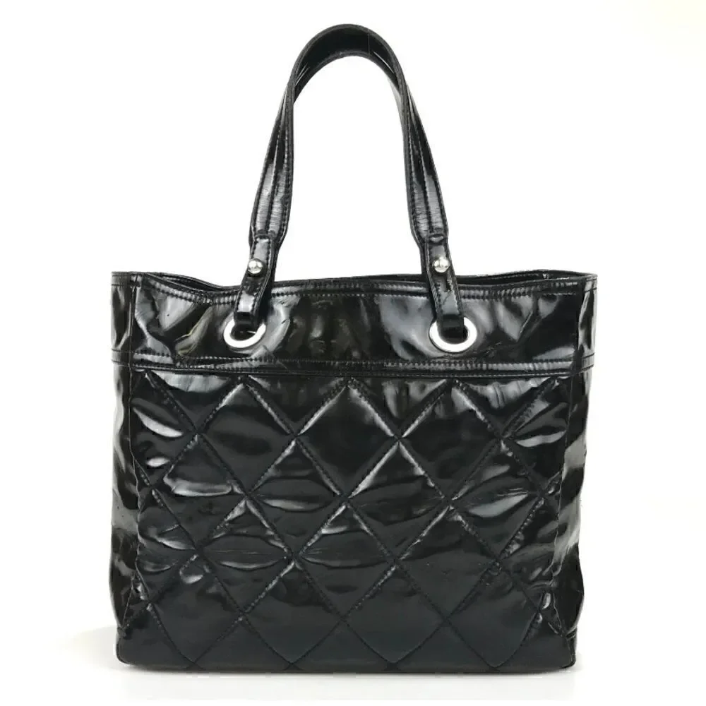 Authentic Chanel Matelasse Coco Mark Handbag Black
